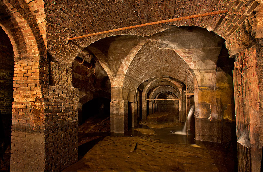 Under the Wannalancit Mills Below grade in the mill