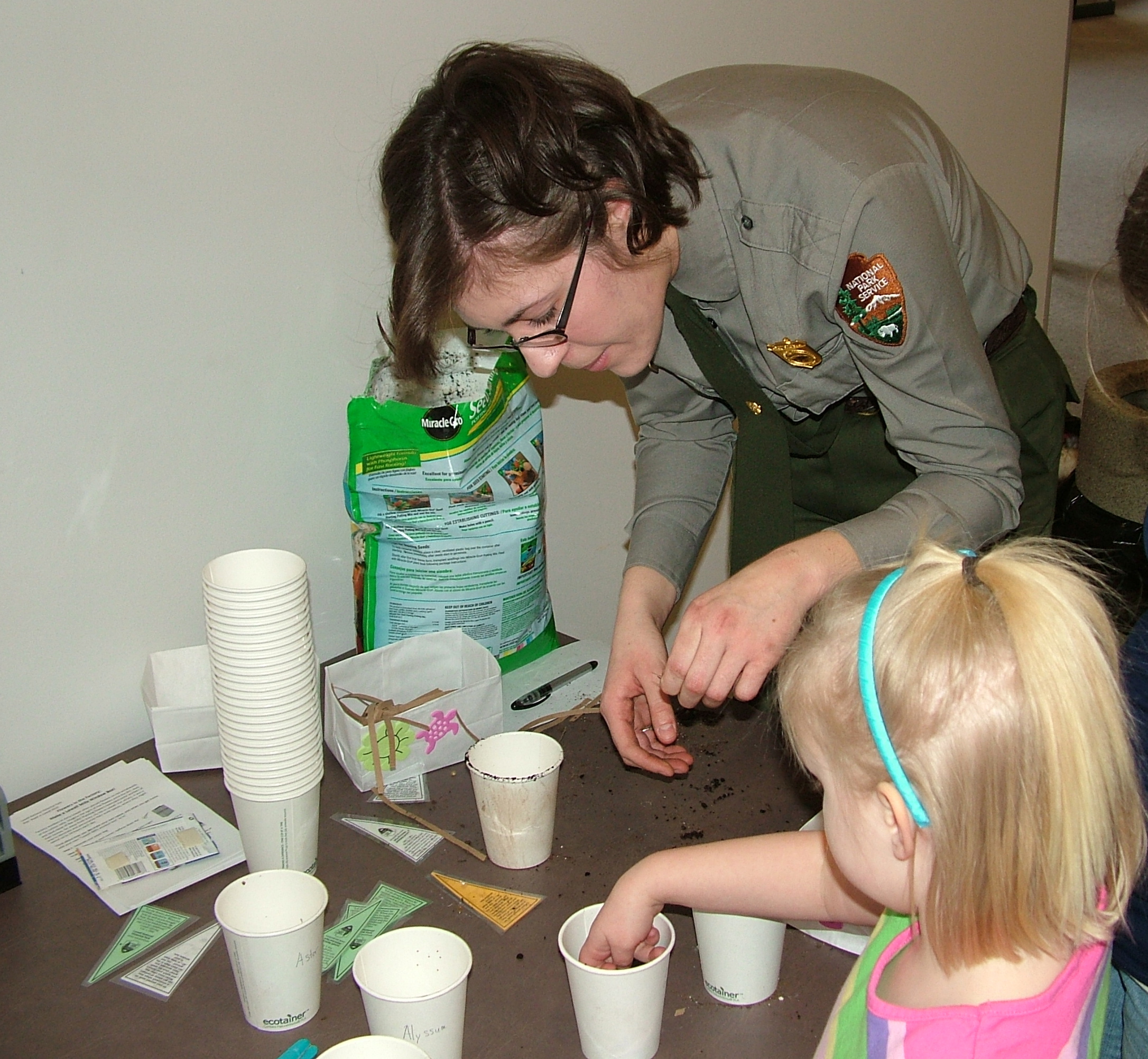 Ranger with little girl