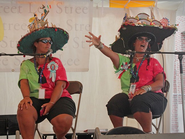 The Hat Ladies of Fiesta – Robyn and Amy Clayton The Hat Ladies of Fiesta – Robyn and Amy Clayton