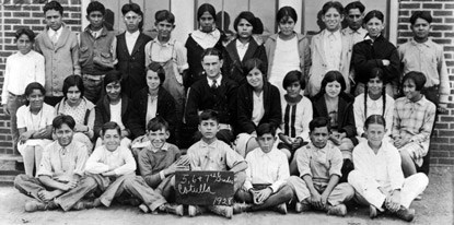 Lyndon B. Johnson with his first pupils at the Welhausen School in Cotulla, Texas Lyndon B. Johnson with his first pupils at the Welhausen School in Cotulla, Texas