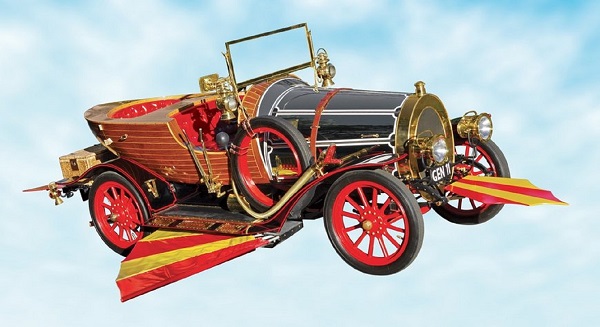 Chitty Chitty Bang Bang flies through the air Chitty Chitty Bang Bang car