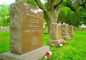 President Johnson's Gravesite in the Johnson Family Cemetery