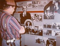 Viewing exhibits in the Visitor Center
