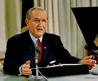 Lyndon Johnson announces that he will not run for a second term