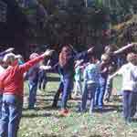 Students with Teacher at park