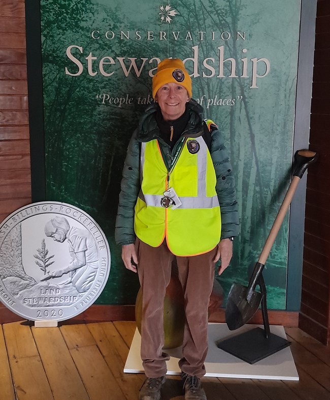 VIP Peg volunteer standing