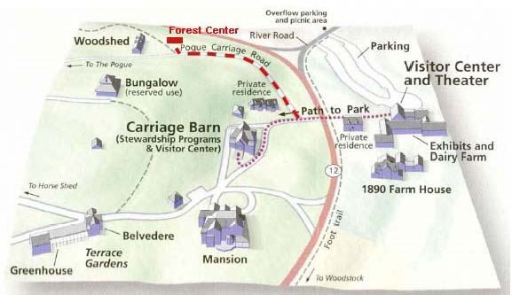 Park Map Route to Forest Center
