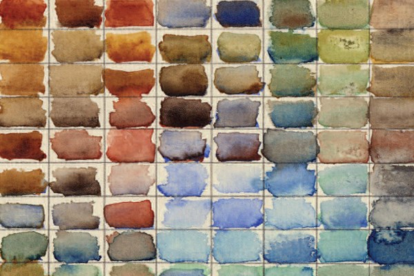 Artist-in-Residence cover paint swatches from orange to blue