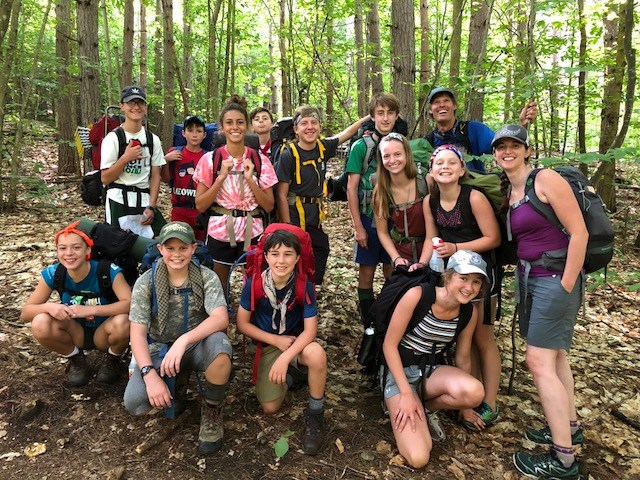 Mountains & Rivers Forever campers & leaders on the Appalachian Trail NPS Photo