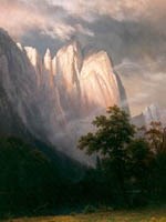 Cathedral Rock, Yosemite 1870 By Albert Bierstadt