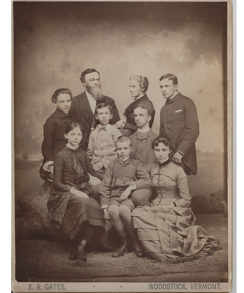 Billings Family portrait 1884 with 9 family members Billings Family portrait 1884 with 9 family members