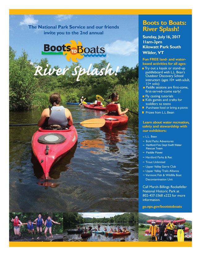 Poster for July 16 2017 Boots to Boats River Splash