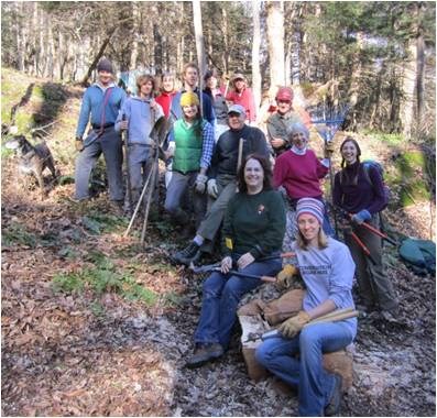 Trail volunteers on Trail Stewardship Day 2012