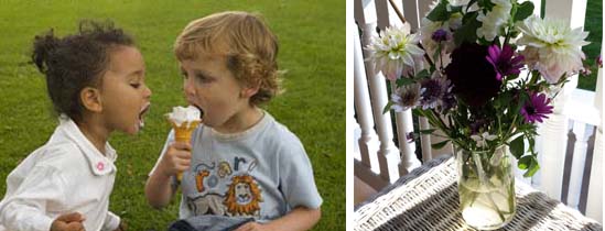 Ice Cream and flowers Ice Cream and flowers