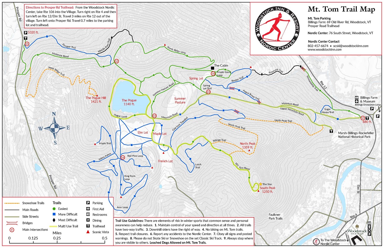 Mt Tom Winter Trail Map 2023