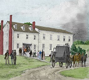 Original Mammoth Cave Hotel, after Reichert, 1857 Original Mammoth Cave Hotel, after Reichert, 1857