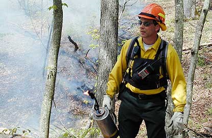 Ranger with drip torch Ranger with drip torch