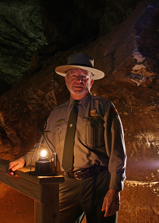 Dave Wyrick inside Mammoth Cave.