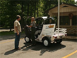 GEM electric vehicle with ranger GEM electric vehicle with ranger