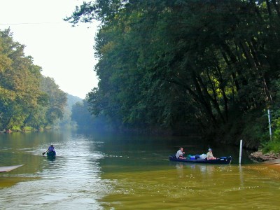 Canoers at Green River Ferry Apron