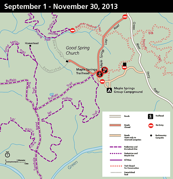 Maple Springs Trail Closures Mammoth Cave National Park (U.S