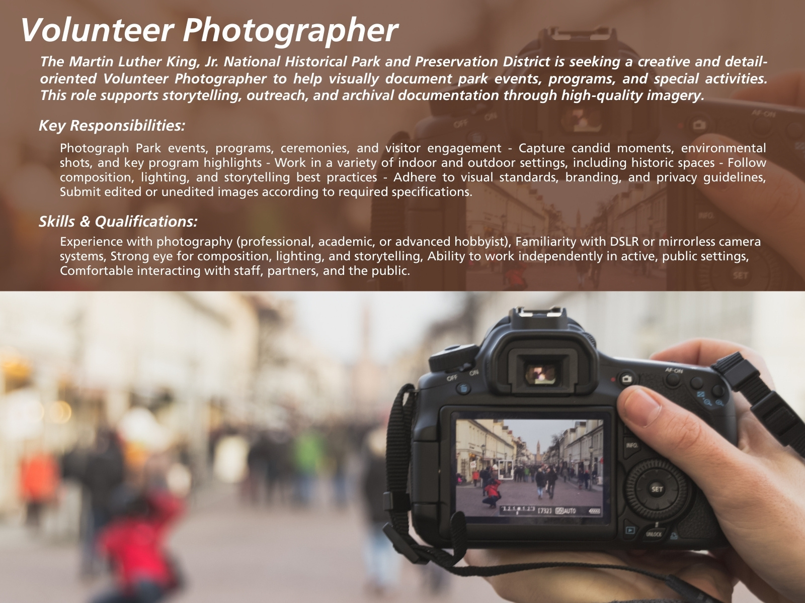 Photographers Needed