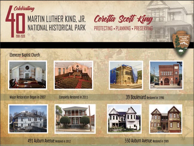 before and after photos of rehabilitation on historic structures and houses