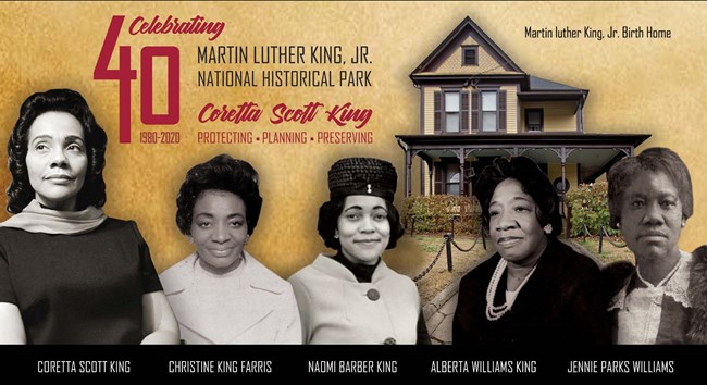 Coretta Scott King, Christne King Farris, Naomi  Barber King,  Alberta Williams King, and Jennie Parks Williams