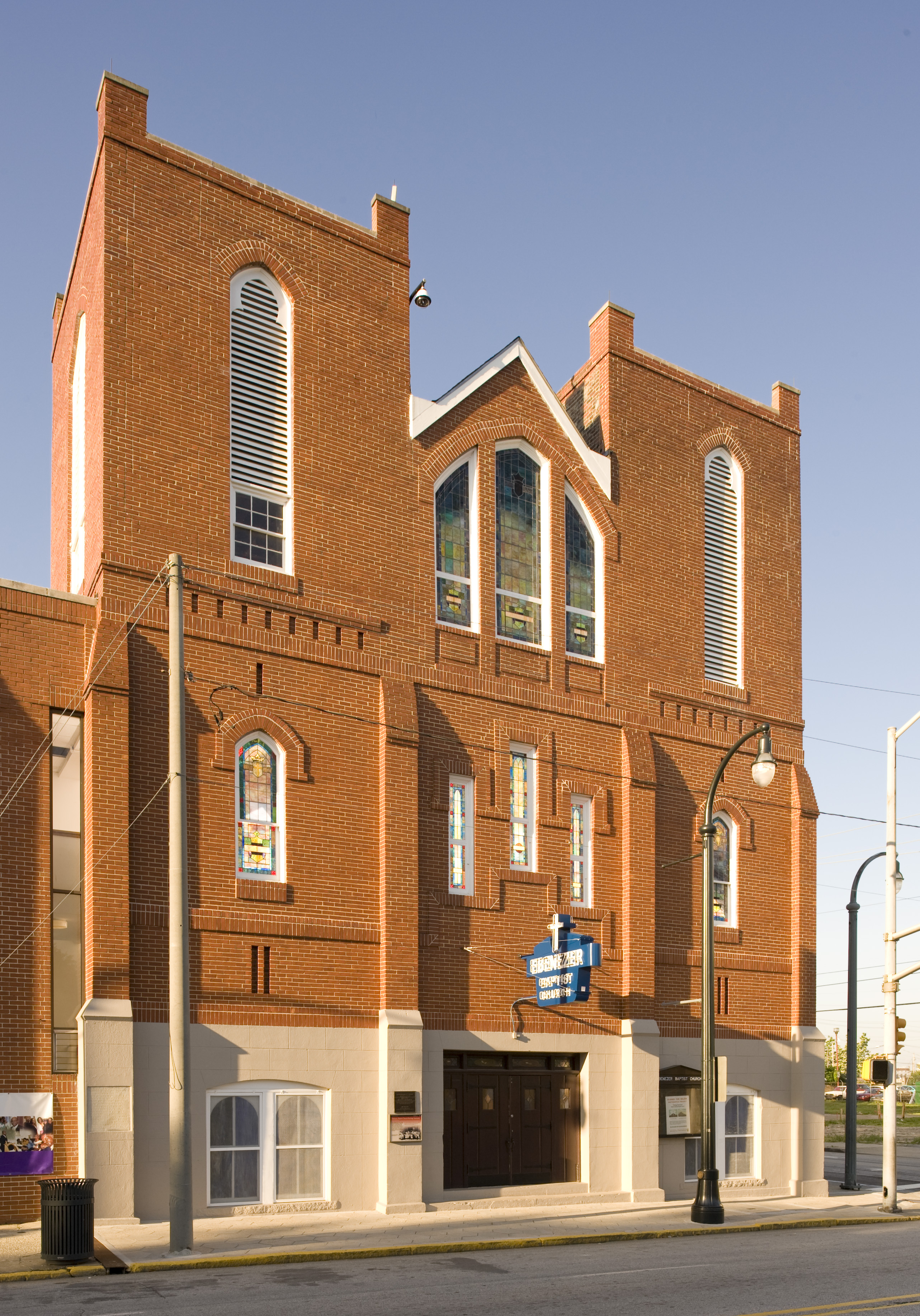 Exterior of Historic Ebenezer Baptist Church in Atlanta, Georgia.