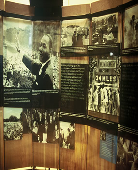 Courage to Lead exhibition panel with Dr. Martin Luther King,Jr.