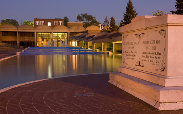 The tomb Dr. and Mrs. Martin Luther King, Jr. at dusk. The tomb Dr. and Mrs. Martin Luther King, Jr. at dusk.