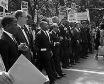 Martin Luther King with marching leaders at the March on Washington, 1963 Martin Luther King with marching leaders at the March on Washington, 1963