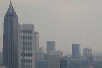View of smog over downtown Atlanta.