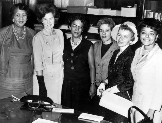 Dorothy Height and ladies of WIMS in Boardroom