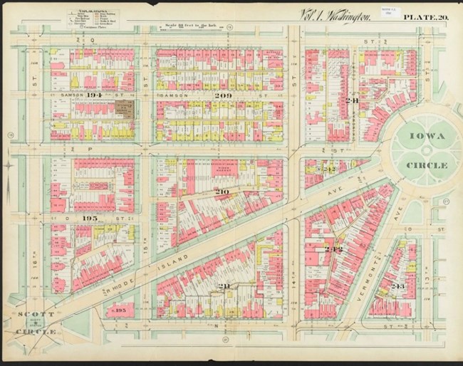 1892 Map of Iowa Circle