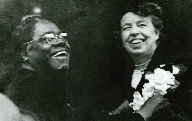 Mary McLeod Bethune and Eleanor Roosevelt