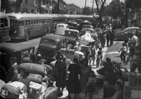 Evacuees preparing to leave Los Angeles