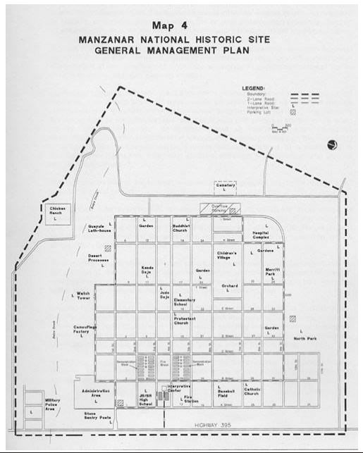 Map of Manzanar NHS General Management Plan
