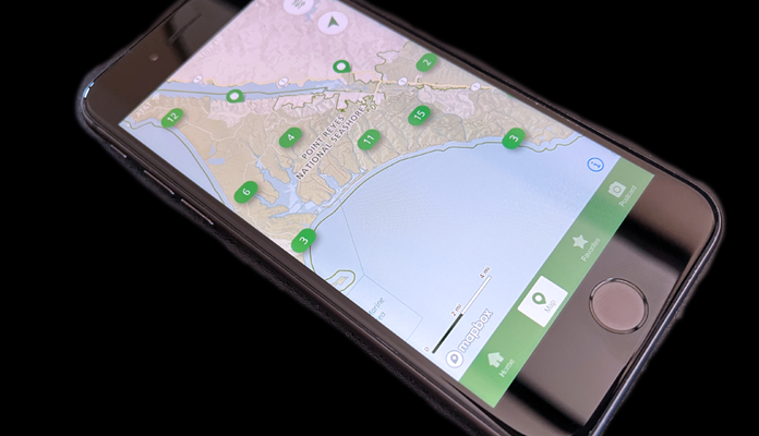 image of a phone with the NPS mobile app open on the screen