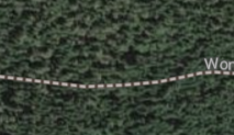 Example conventional trail symbol in Park Tiles Aerial