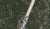 Example secondary road symbol in Park Tiles Aerial