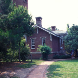 Currituck Beach Light workroom and tower, North Carolina