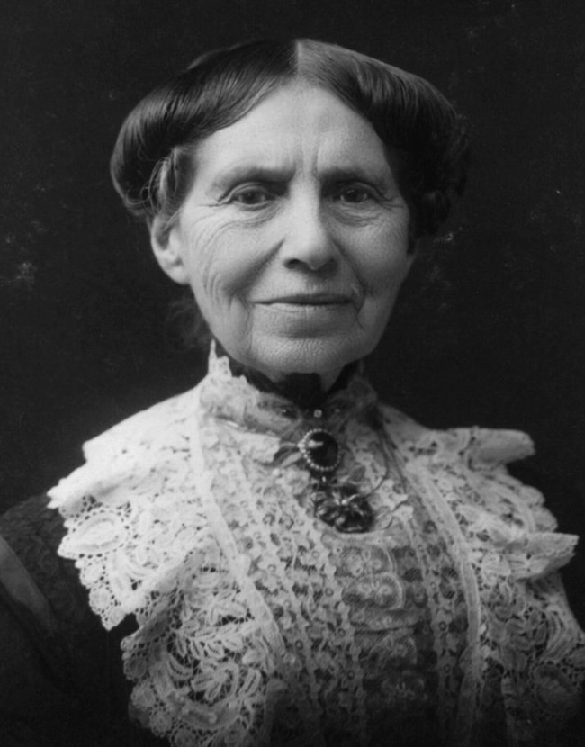 Clara Barton, facing front.