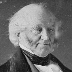 Black and white image of Martin Van Buren as an older man