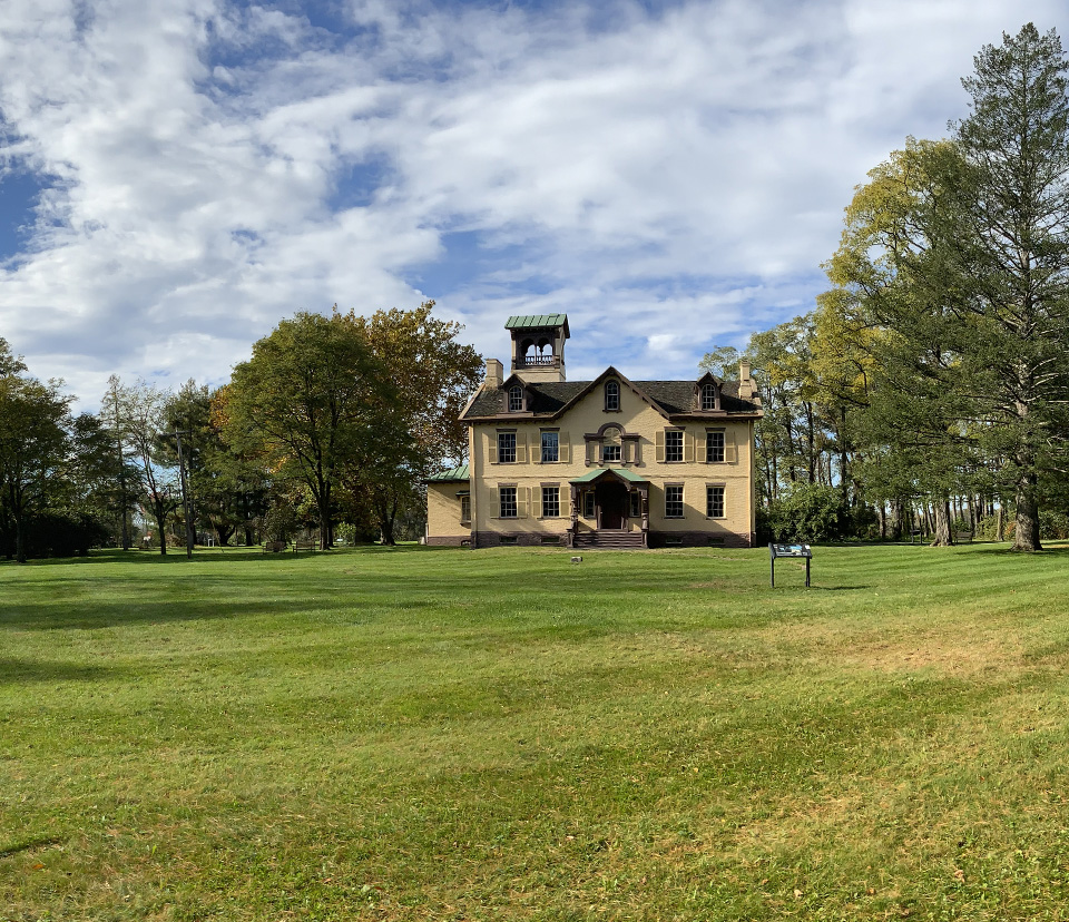A View of Lindenwald, President Martin Van Buren's home. A view of Lindenwald during Fall 2021