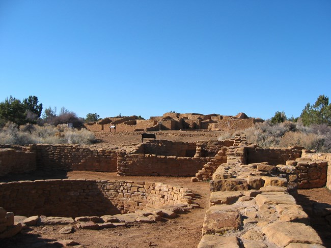 View of Far View and Pipe Shrine House sites.