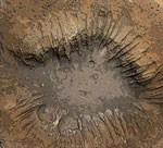 Naturally eroded stone basin at Sun Temple