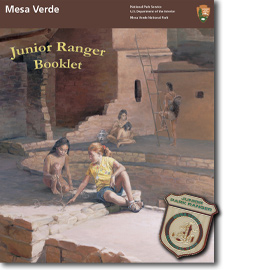 Booklet cover with illustration of two girls, one from the present and one from the past, interacting in Balcony House. Booklet cover with illustration of two girls, one from the present and one from the past, interacting in Balcony House.