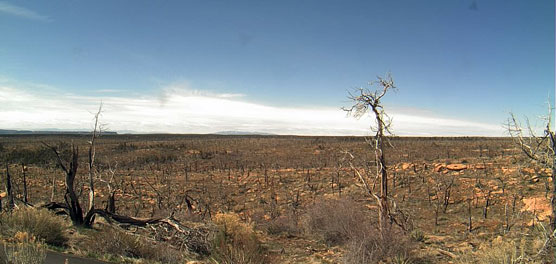 View to the southwest from dust monitoring webcam. View to the southwest from dust monitoring webcam.