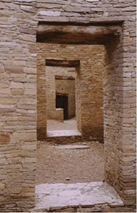 Looking through Ancestral Puebloan doorway Looking through Ancestral Puebloan doorway